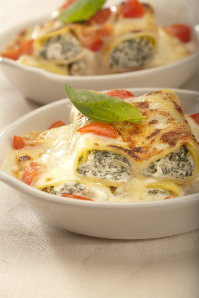 Cannelloni z serem ricotta i szpinakiem