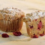 Muffiny z żurawiną amerykańską i orzechami włoskimi