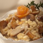 Risotto z grzybami i wędzonym łososiem norweskim