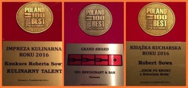 Hat-trick Roberta Sowy w 100 Best Restaurants Awards 2016